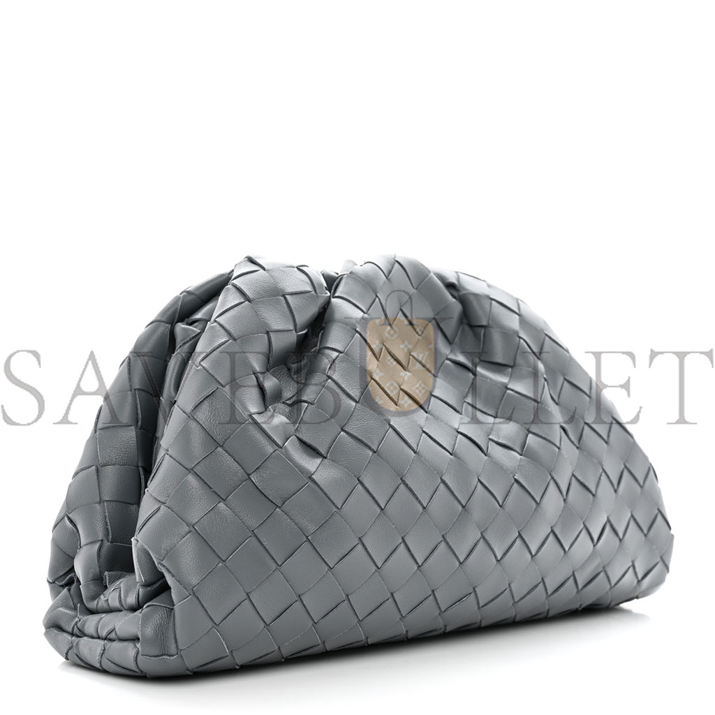 BOTTEGA VENETA NAPPA INTRECCIATO TEEN POUCH THUNDER (30*17*8cm)